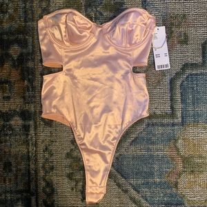 UO Satin Bustier Bodysuit